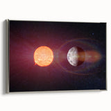 Sun and Moon Radiance Wall Art - NASA Space Exploration Canvas