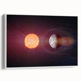 Sun and Moon Radiance Wall Art - NASA Space Exploration Canvas