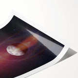 Sun and Moon Radiance Wall Art - NASA Space Exploration Canvas