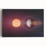 Sun and Moon Radiance Wall Art - NASA Space Exploration Canvas