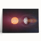 Sun and Moon Radiance Wall Art - NASA Space Exploration Canvas