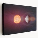 Sun and Moon Radiance Wall Art - NASA Space Exploration Canvas
