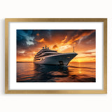 Extra large abstract art print featuring textured vehicles and transportation motifs in muted earth tones, framed in gold.