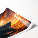 Extra large wall art featuring line art flowers in monochrome, displayed on a rolled print.