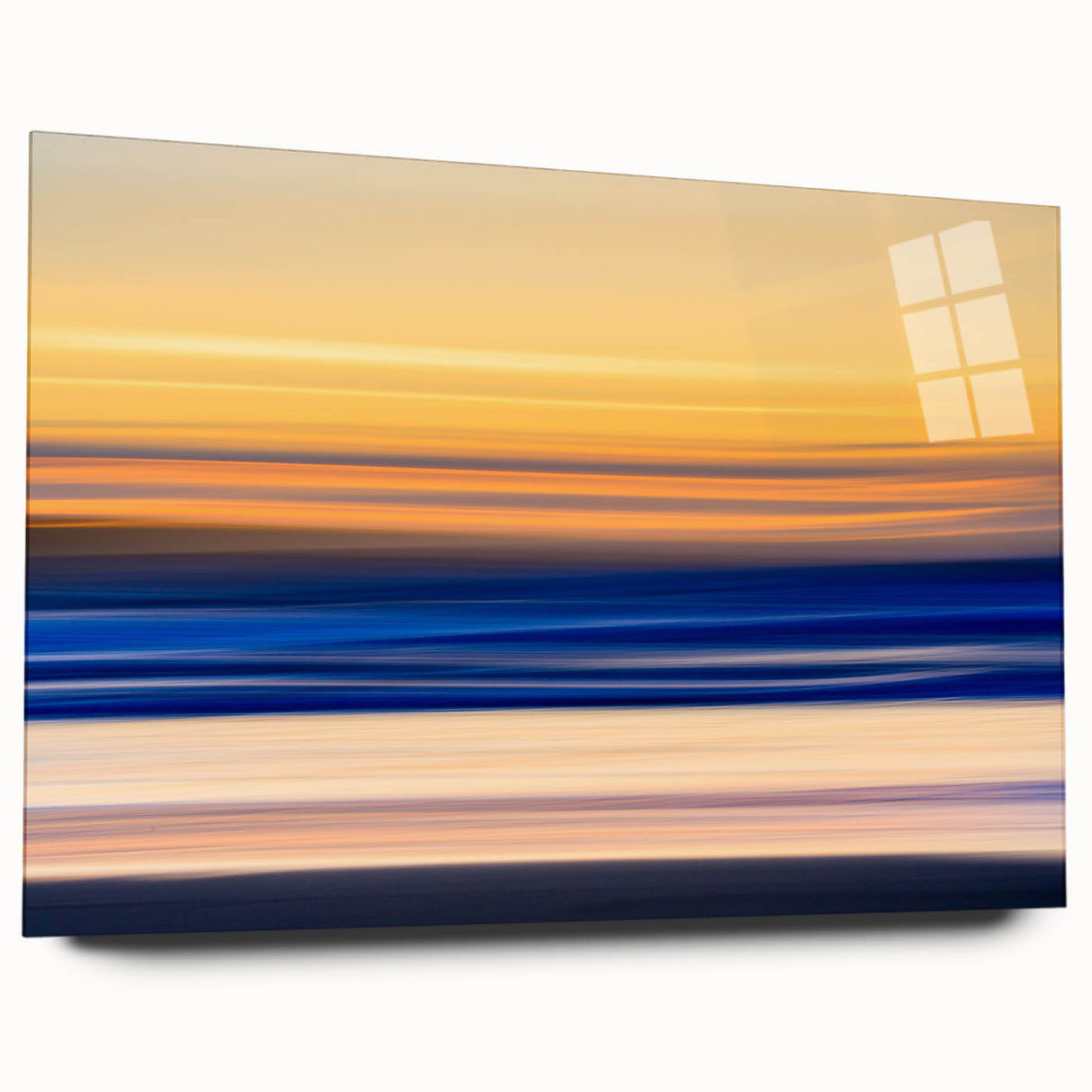 Tranquil Sunset Motion Wall Art – Abstract Modern Ocean Photography