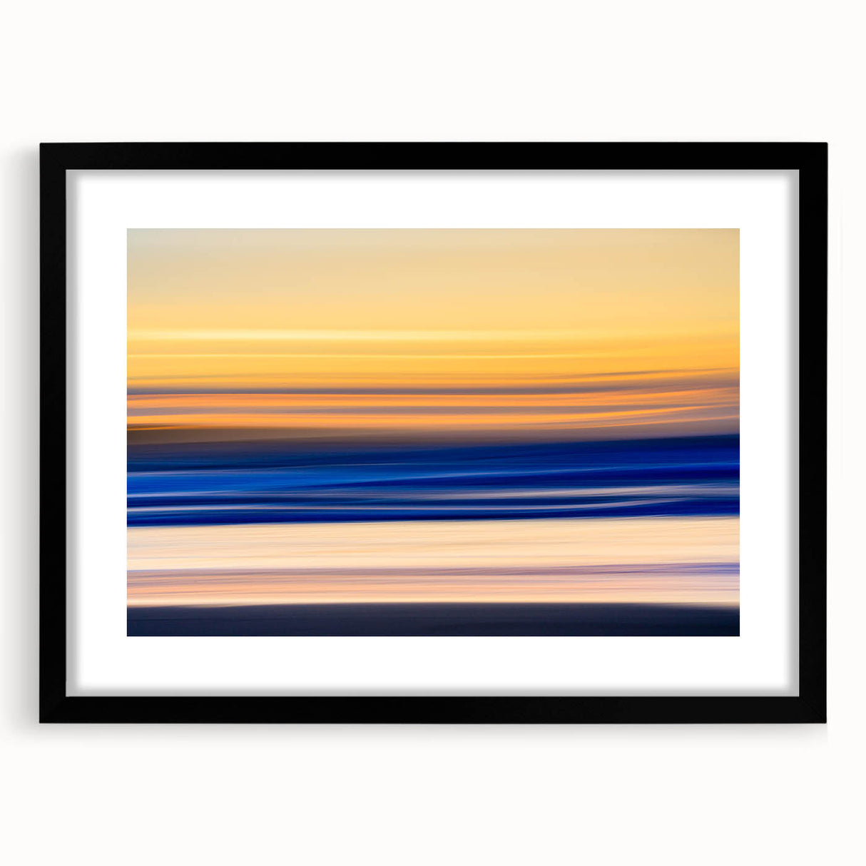 Tranquil Sunset Motion Wall Art – Abstract Modern Ocean Photography
