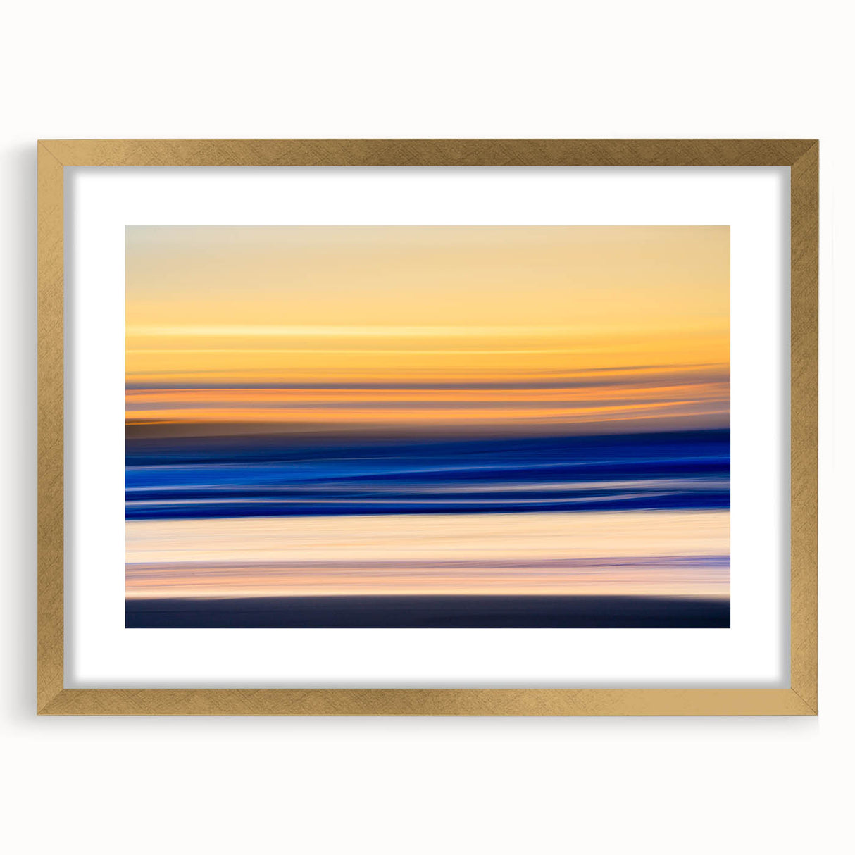 Tranquil Sunset Motion Wall Art – Abstract Modern Ocean Photography