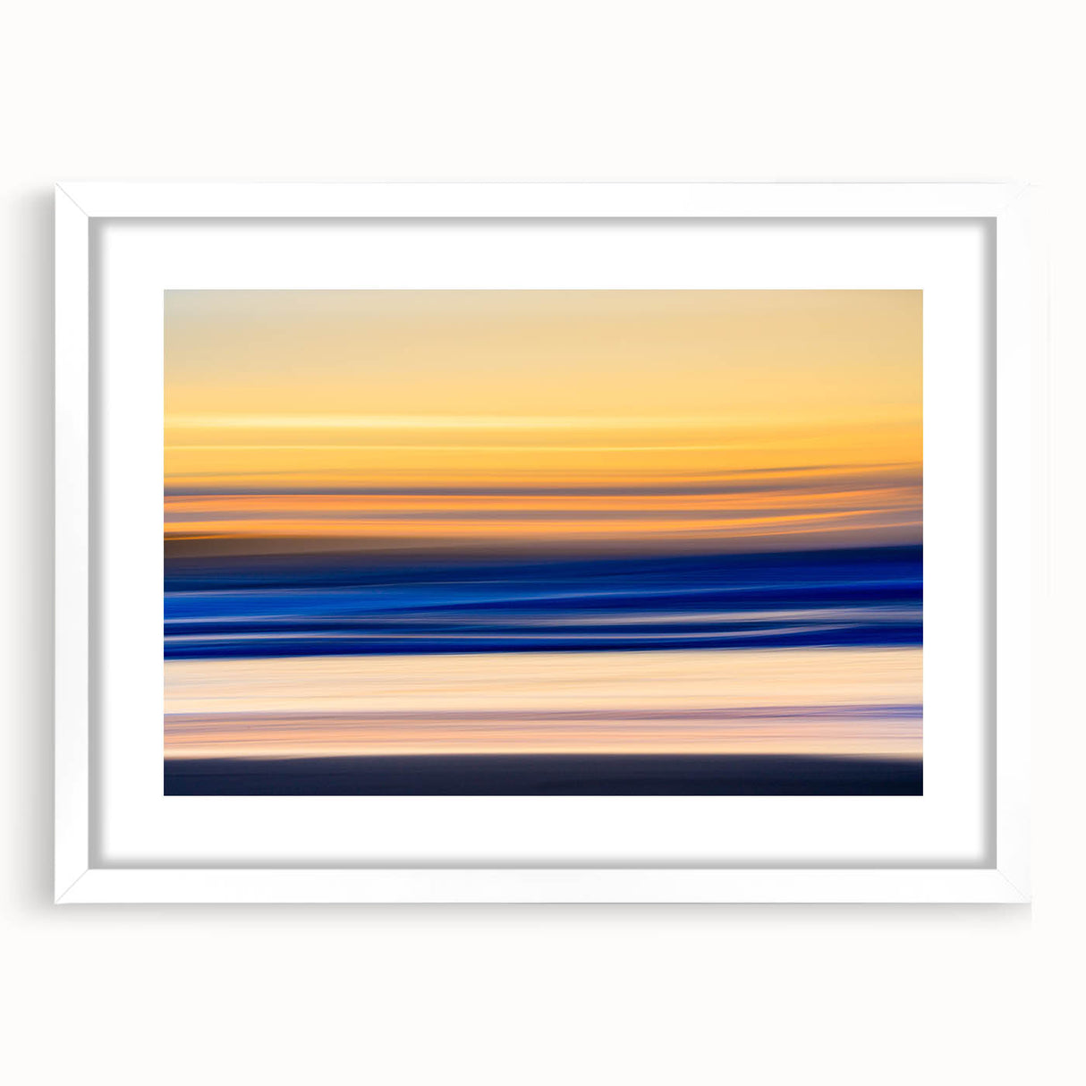 Tranquil Sunset Motion Wall Art – Abstract Modern Ocean Photography