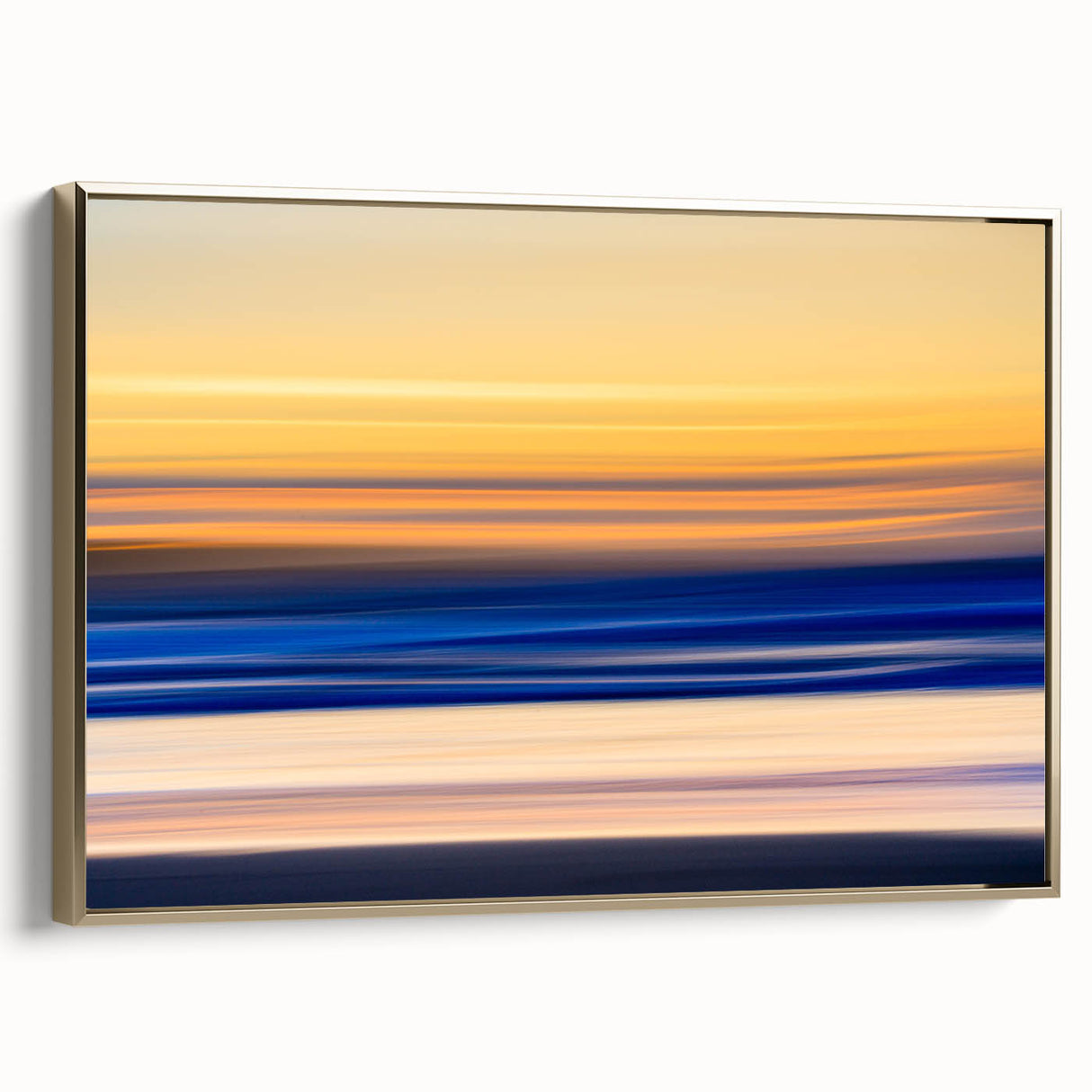 Tranquil Sunset Motion Wall Art – Abstract Modern Ocean Photography