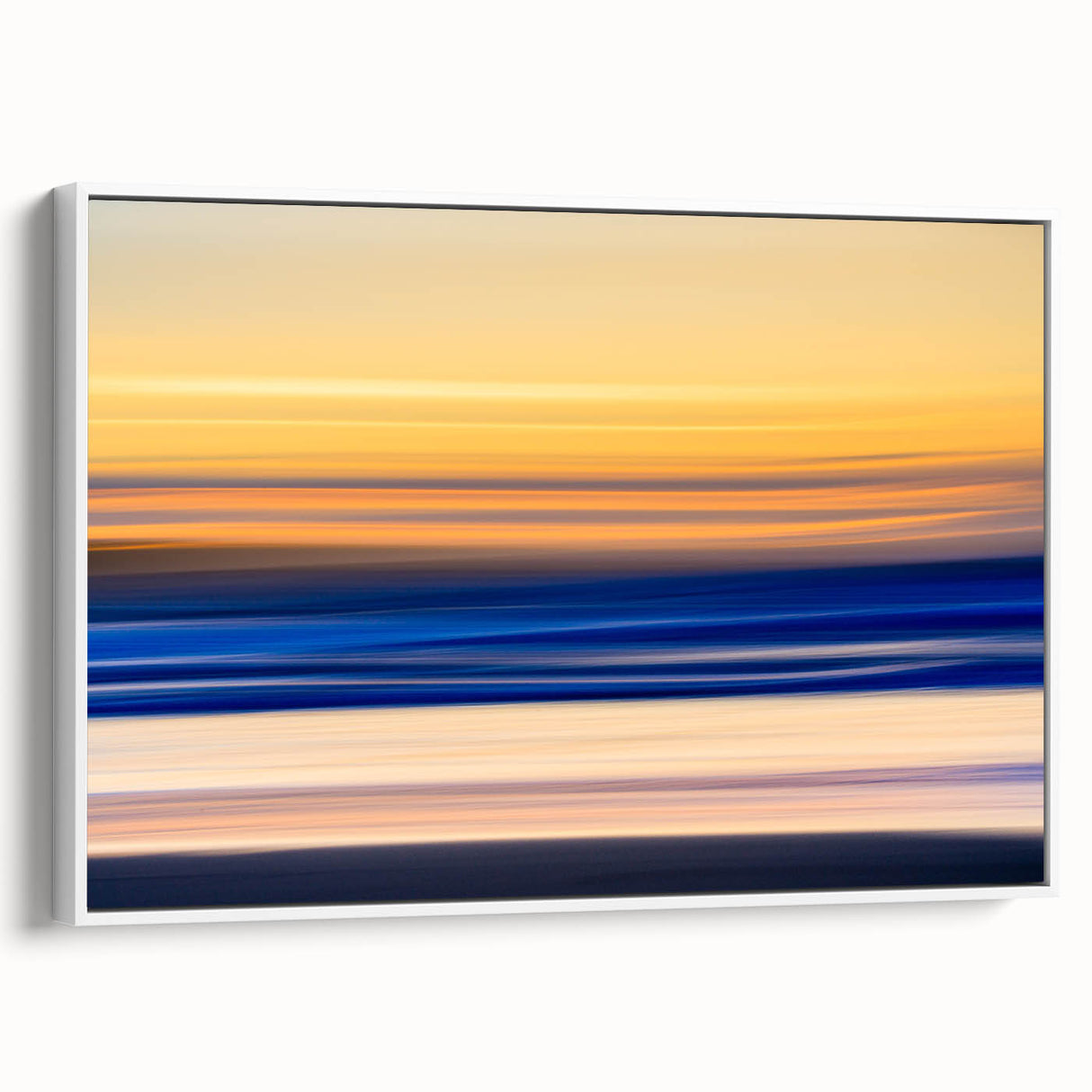 Tranquil Sunset Motion Wall Art – Abstract Modern Ocean Photography