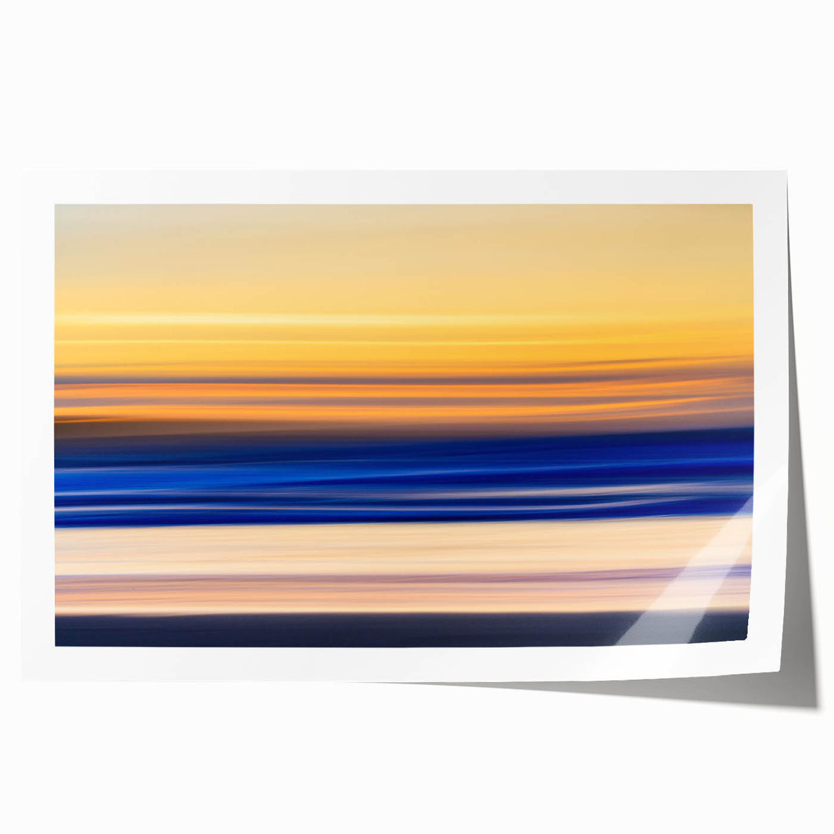 Tranquil Sunset Motion Wall Art – Abstract Modern Ocean Photography