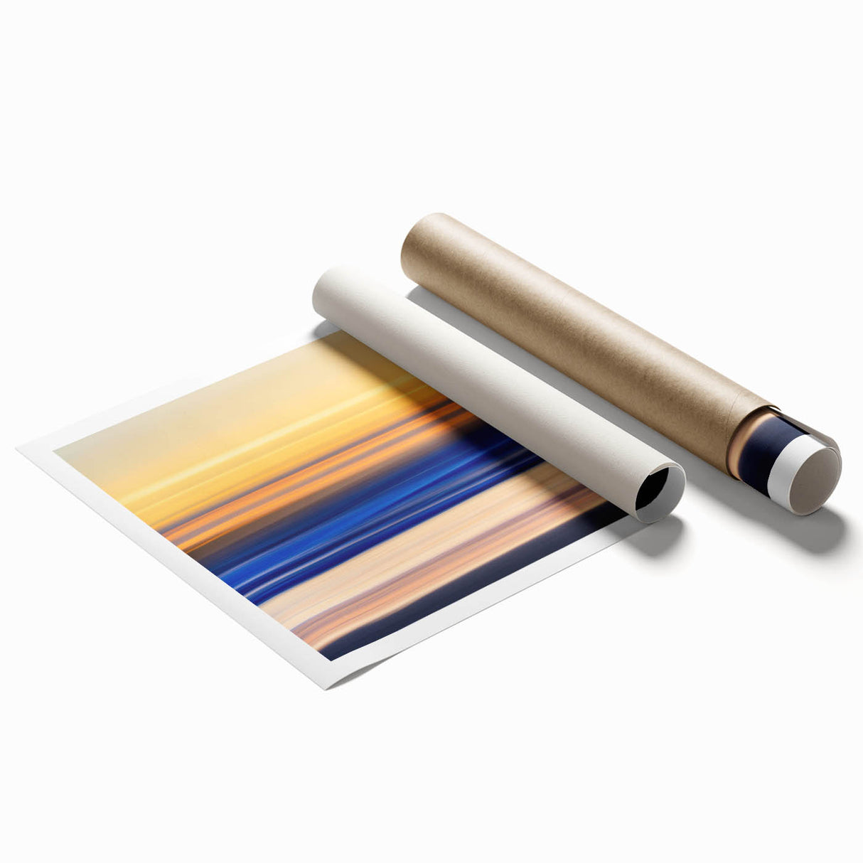 Tranquil Sunset Motion Wall Art – Abstract Modern Ocean Photography