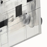 Geometric Black & White Abstract Bedroom Wall Art – Canvas & Prints