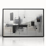 Geometric Black & White Abstract Bedroom Wall Art – Canvas & Prints