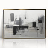Geometric Black & White Abstract Bedroom Wall Art – Canvas & Prints