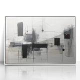Geometric Black & White Abstract Bedroom Wall Art – Canvas & Prints