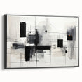 Geometric Black & White Abstract Bedroom Wall Art – Canvas & Prints