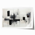 Geometric Black & White Abstract Bedroom Wall Art – Canvas & Prints