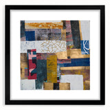 Abstract geometric frame with a matte black finish, showcasing a modern design ideal for contemporary decor. Perfect for enhancing living spaces or as a stylish gift.