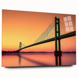 Large abstract wall art featuring swirling blue and silver patterns on acrylic glass, ideal for bedroom or dining room decor.