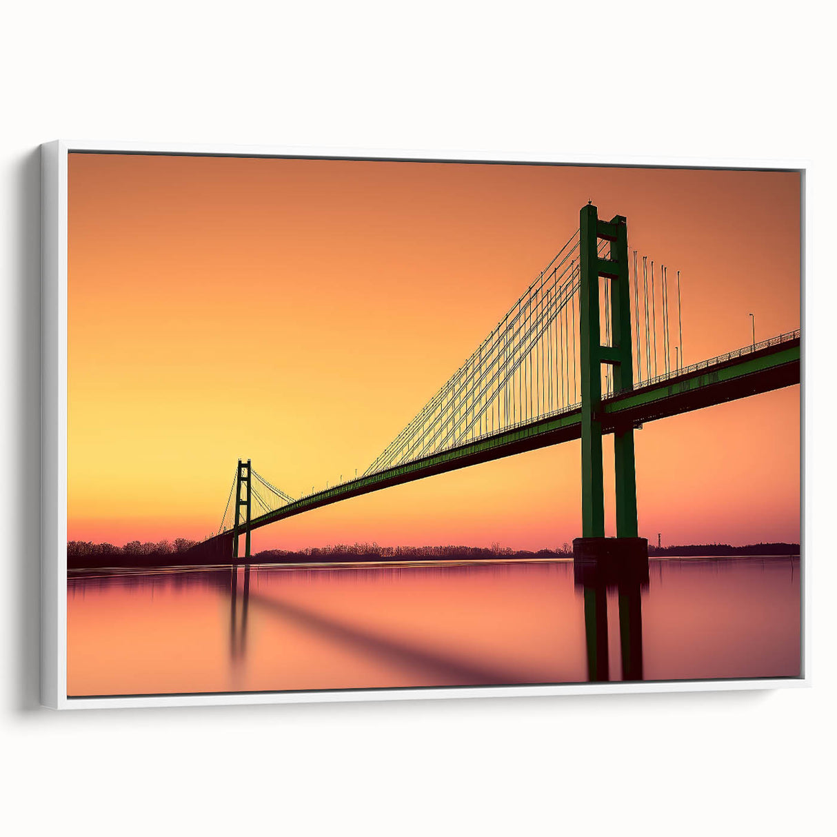 Extra large vintage poster art on framed canvas, featuring colorful abstract architecture, ideal for living room decor.