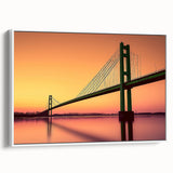 Extra large vintage poster art on framed canvas, featuring colorful abstract architecture, ideal for living room decor.