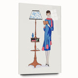 Chic Art Deco Wall Art – Stylish Reading Woman in Vibrant Colors