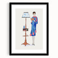 Chic Art Deco Wall Art – Stylish Reading Woman in Vibrant Colors