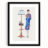 Chic Art Deco Wall Art – Stylish Reading Woman in Vibrant Colors
