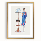 Chic Art Deco Wall Art – Stylish Reading Woman in Vibrant Colors