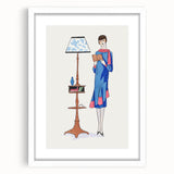 Chic Art Deco Wall Art – Stylish Reading Woman in Vibrant Colors