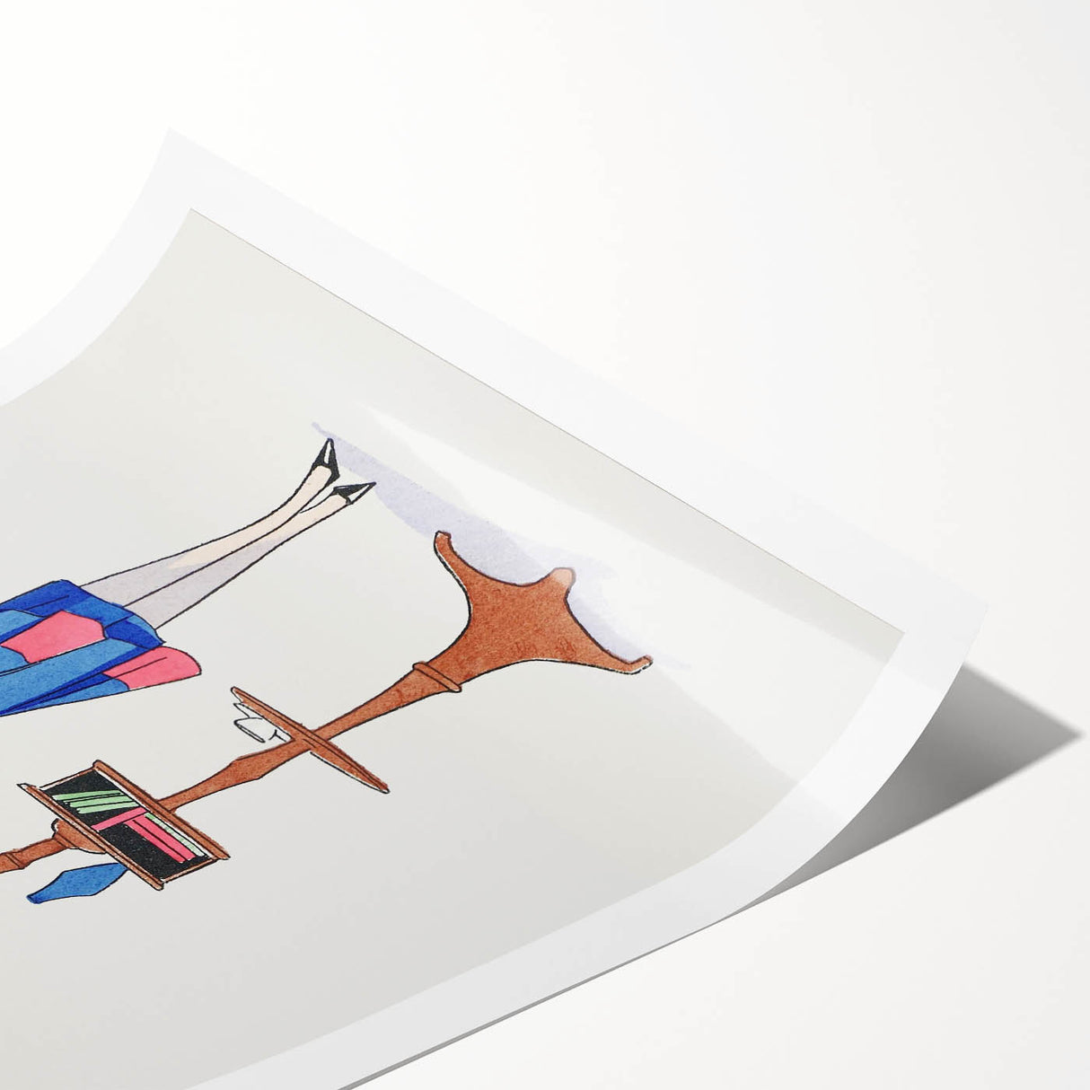 Chic Art Deco Wall Art – Stylish Reading Woman in Vibrant Colors