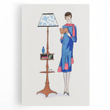Chic Art Deco Wall Art – Stylish Reading Woman in Vibrant Colors