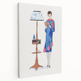 Chic Art Deco Wall Art – Stylish Reading Woman in Vibrant Colors