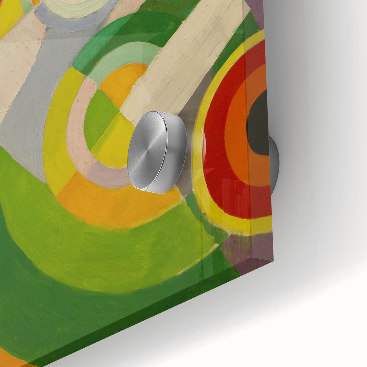 Colorful Geometric Circles Art - Bold Abstract Cubism Wall Decor