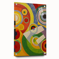 Colorful Geometric Circles Art - Bold Abstract Cubism Wall Decor