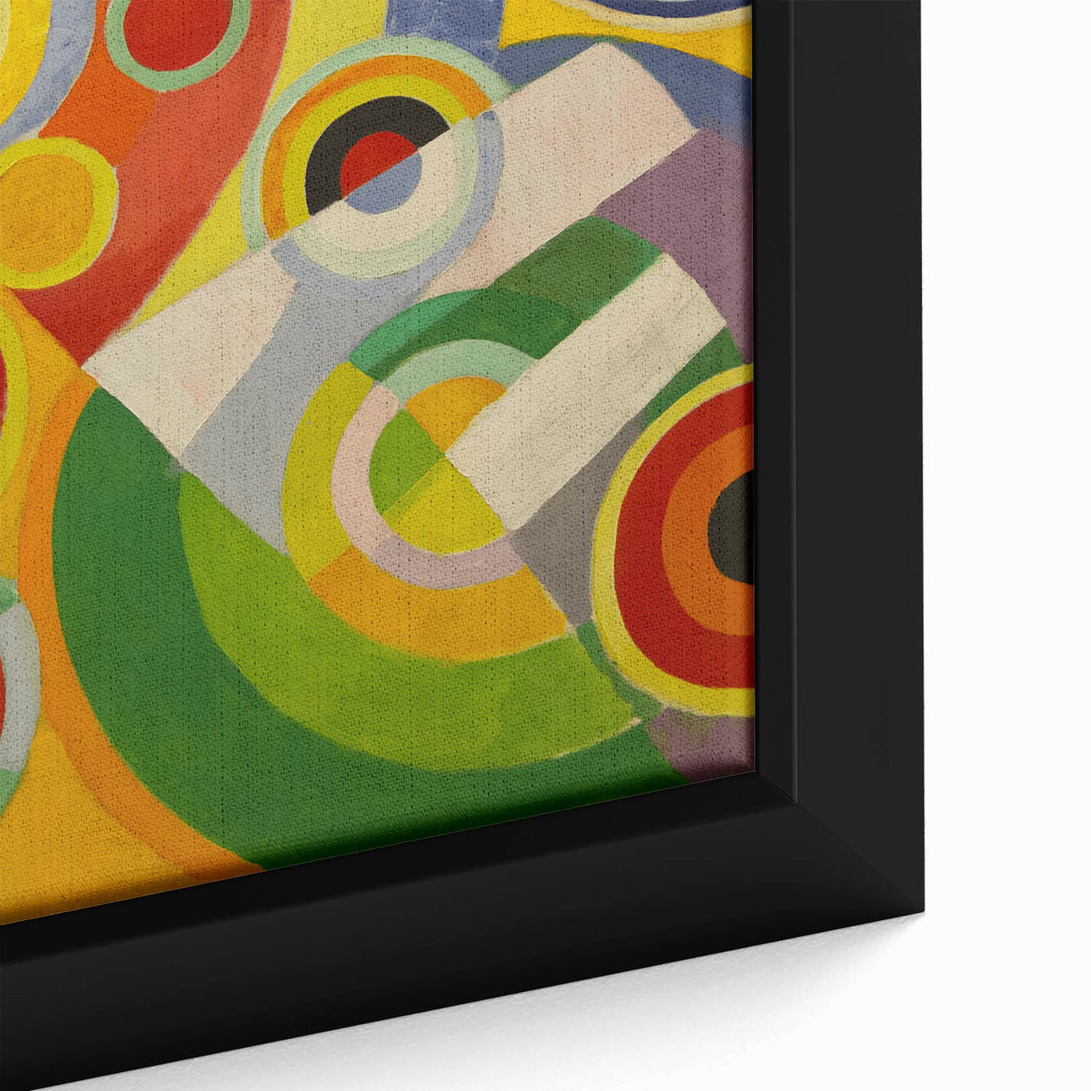 Colorful Geometric Circles Art - Bold Abstract Cubism Wall Decor