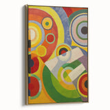 Colorful Geometric Circles Art - Bold Abstract Cubism Wall Decor
