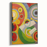 Colorful Geometric Circles Art - Bold Abstract Cubism Wall Decor