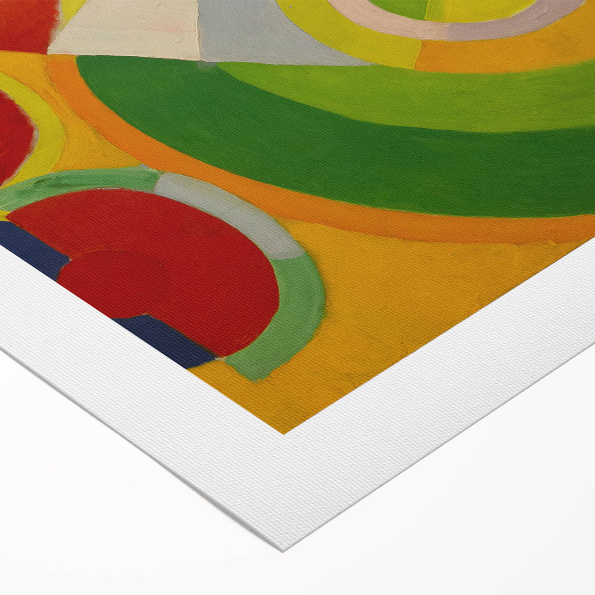 Colorful Geometric Circles Art - Bold Abstract Cubism Wall Decor