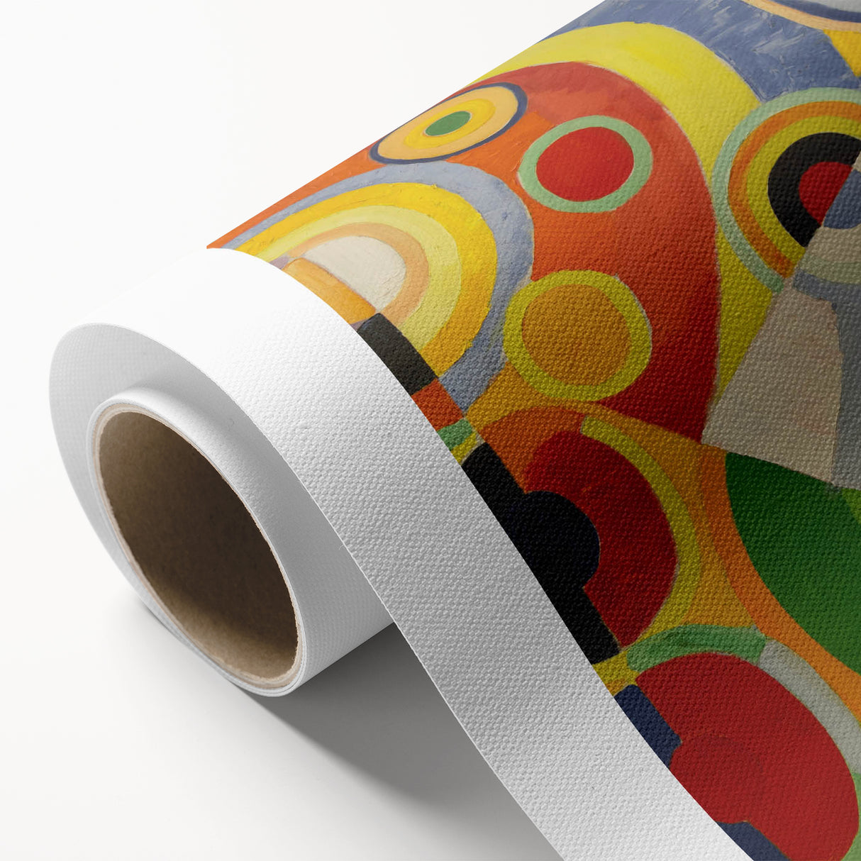Colorful Geometric Circles Art - Bold Abstract Cubism Wall Decor