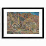 Expressionist Village Landscape - Modern Expressionism Wall Art Print