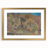 Expressionist Village Landscape - Modern Expressionism Wall Art Print