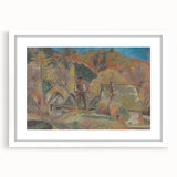 Expressionist Village Landscape - Modern Expressionism Wall Art Print