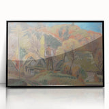 Expressionist Village Landscape - Modern Expressionism Wall Art Print