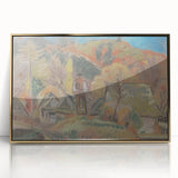 Expressionist Village Landscape - Modern Expressionism Wall Art Print