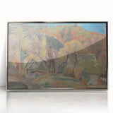 Expressionist Village Landscape - Modern Expressionism Wall Art Print