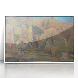 Expressionist Village Landscape - Modern Expressionism Wall Art Print
