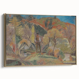 Expressionist Village Landscape - Modern Expressionism Wall Art Print