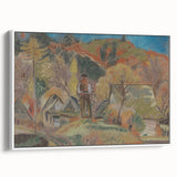 Expressionist Village Landscape - Modern Expressionism Wall Art Print